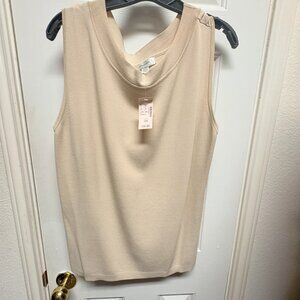 Dressbarn Cream Color Knit Plus Size 22/24W Shell Top